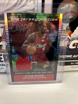 Elton Brand 2003 Topps Jersey Edition Road Jersey Game Worn Black Parallel 70/99 - Image 1 of 3