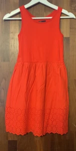 GAP Kids Girls Orange Embroidered Tank Sun Dress M - Picture 1 of 6