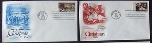 2 different US FDC SC #1701-1702 CHRISTMAS  1976. - Picture 1 of 1