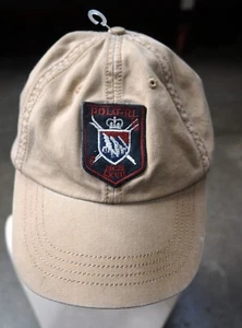 POLO RALPH LAUREN MOUNTAIN RESCUE AÑOS 90 SOMBRERO/GORRA CORREA TRASERA DE CUERO, ¡NUEVO! - Imagen 1 de 11