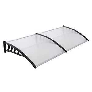 NEGRO DOSEL DE PUERTA EXTERIOR REFUGIO PORCHE VENTANA JARDÍN DOSEL (200X90CM) - Imagen 1 de 4