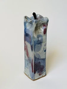 Buie Pottery Oil Burning Lamp Stoneware Gatlinburg TN 6.5” Tall Slender - Picture 1 of 14