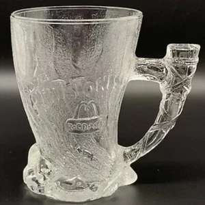 1993 McDonald's Flintstones RocDonald's Mammoth Glass Mug Tea Cup Vintage - Picture 1 of 6
