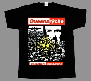 QUEENSRYCHE OPERATION MINDCRIME'88NEW BLACK SHORT/LONG SLEEVE T-SHIRT - Picture 1 of 3