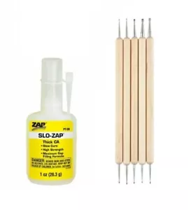 Pacer Zap SLO ZAP ca slow set Cyano Adhesive 1oz PT20 & 5 Precision Dotting Tool - Picture 1 of 1