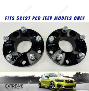 Entretoises boulonnées noires 30 mm pour Jeep Wrangler JK Commander Cherokee 5x127 Pcd x2 - Photo 1 sur 3