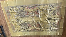 Asian Chinoiserie Satin Silk Tablecloth Tapestry Table Cloth