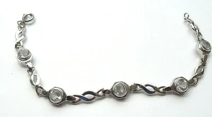 Elegantes Tennisarmband Silberarmband Bracelet Armband 835 Silber 18cm Nr.29 - Bild 1 von 4