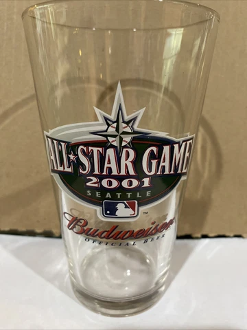 2001 MLB All-Star Game Glass Seattle Mariners  Budwieser Pint  Baseball Vintage Cover