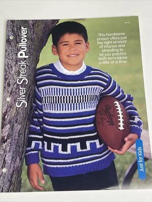 Silver Streak Pullover Child Sweater Knitting Pattern House of White Birches - Image 1 of 4