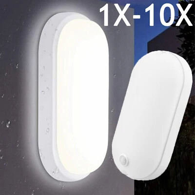 LED Wandlampe Feuchtraumleuchte mit Bewegungsmelder Außen Innen Wandleuchte IP65 - Bild 1 von 4