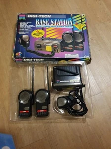 Vintage 1996 Digi-Tech Base Station + 2 Hand-held Walkie Talkies Box Set Working - Picture 1 of 8
