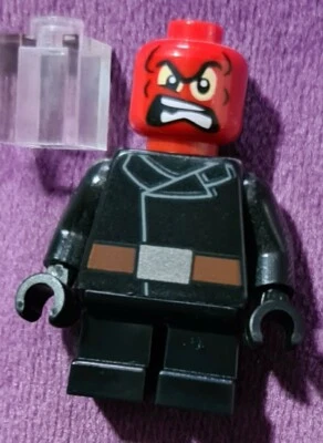 Genuine Lego Micros Red Skull Minifigure complete from 76065 displayed only - Image 1 of 2