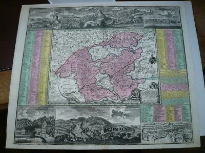 Accurate abbildung der Statt Kayser Carlsbad, anno 1740, map, Seutter Copperengr - Image 1 of 4