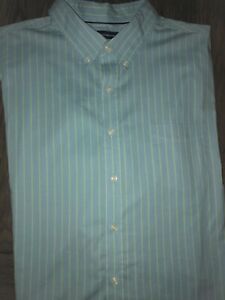 Mens Croft & Barrow Stretch Long Sleeve Striped Button Up Shirt Size XXL 2XL EUC