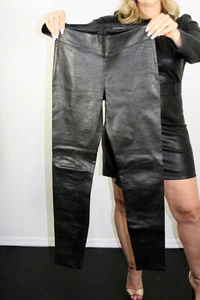 Kiki de Montparness schwarze Lammlederhose mit Schlangenledermuster Größe Small 4 6 - Bild 1 von 6