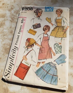 SIMPLICITY PATTERN 6206 Aprons, Oven Mitts and more - Picture 1 of 2