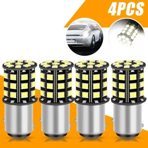 4X 1157 LED Tail Brake Stop Reverse Parking Turn Signal Light Bulb White - Picture 1 of 9