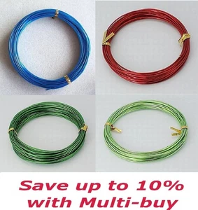 Alambre de joyería de aluminio color bobina de 10 metros/alambre artesanal 1,5 mm - Vendedor del Reino Unido - Imagen 1 de 5