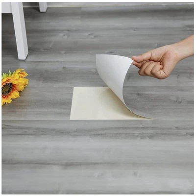 Natural Grey Wood Grain Peel and Stick Tiles, 15 Sq.Ft for Kitchen & Bathroom - Image 1 of 4