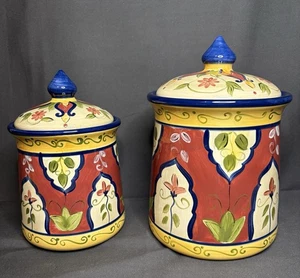 "Botes pintados a mano PIER 1 con tapa patrón VALLARTA 8,5 y 9,5"" país italiano" - Imagen 1 de 7
