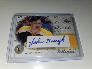 2003-04 Upper Deck Trilogy - Script Johnny Bucyk #S3-JK (AU) Auto NM Bruins - Picture 1 of 8