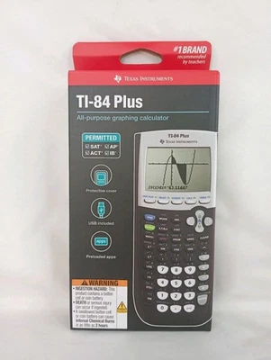 NIB Texas Instruments TI-84 Plus Graphing Calculator Black - Image 1 of 4