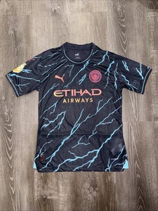 Manchester City 2023-24 Third Soccer Jersey Mens L Authentic Futbol Folden 47 FC - Picture 1 of 12