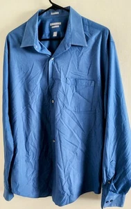 Van Heusen Mens Size 17 1/2 36/37 Blue Fitted Poplin Dress Shirt. NWOT. - Picture 1 of 7
