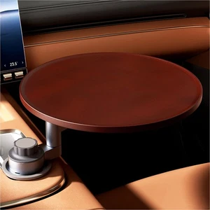 Car Tray & Car Desk for Laptop 360° Rotating Wood Cup Holder Table Steering W... - Afbeelding 1 van 7