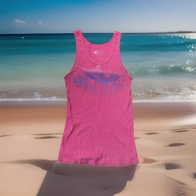 Guy Harvey Women’s Size Large Pink Sleeveless Beach Tank Top - Image 1 of 4
