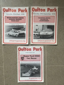 LOTE DE TRABAJO PROGRAMAS DE CARRERAS OULTON PARK X 3 1978, 1979 - Imagen 1 de 3