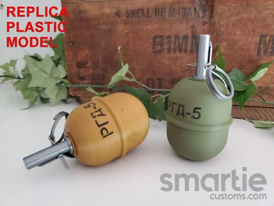 FAKE RGD-5 Soviet Russian Frag Hand Grenade - Accurate Size Plastic Replica - Image 1 of 4