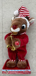 Dan Dee Rudolph the Red Nosed Reindeer Saxophone Light Up Dancing Plush Works! - Picture 1 of 1