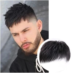 Traspirante Parrucchino spesso con capelli umani Parrucca da uomo, - Imagen 1 de 7