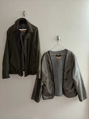 Dockers Men’s Coat Olive Green Size L Layered Removable Fleece Lining Vintage - Image 1 of 4