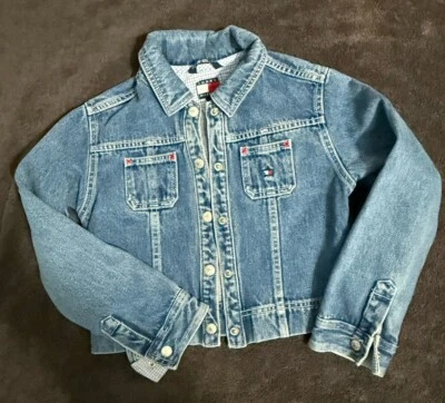JAQUETA JEANS FEMININA TOMMY Hilfiger azul tamanho p (6-7) - Imagem 1 de 3