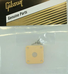 GIBSON Cream Jack Plate w/screws / Genuine - Picture 1 of 3