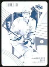 2021-22 Upper Deck Allure Printing Plate Cyan Sebastian Aho 1/1