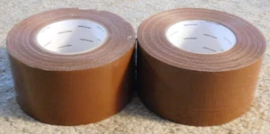 2 Rolls all purpose Duck Gaffers Tape Brown 3 Inch x 60 Yards per Roll - Picture 1 of 3
