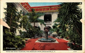 Washington DC Lino Postal Unión Panamericana Fuente Azteca De Colección 1935 - Imagen 1 de 8