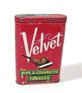 Pipa de terciopelo vintage y cigarrillo tabaco lata de bolsillo 1,5 OZ de colección #KV-3 - Imagen 1 de 9