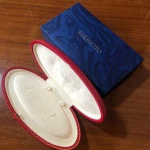 MIKIMOTO Necklace Case Jewelry Case Pendant Pearl Empty Box Color Red Used - Picture 1 of 6