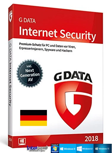 G Data Internet Security 2018 Vollversion 1 PC + Handbuch (PDF) Download NEU - Bild 1 von 1