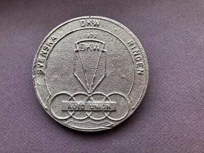 DKW Auto Union Oro Latón Rejilla Insignia Coche Miembros Club Suecia Años 70 De Colección Foto 1 de 4