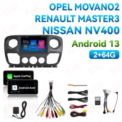 Für Opel Movano2 Renault Master3 Nissan NV400 Autoradio BT GPS Navi DAB+ 2+64GB - Bild 1 von 4