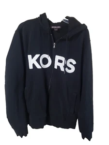 Michael Kors Herren Jacke mit Reißverschluss Schwarz XL Oberbekleidung Spellout Hoodie - Bild 1 von 4