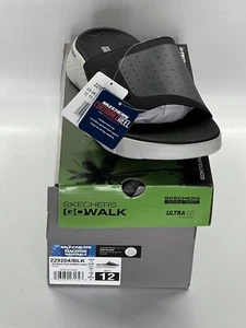 Skechers Go Walk Sandals 229204/BLK Ultra GO Cushion | Size 12 - NEW - Picture 1 of 5
