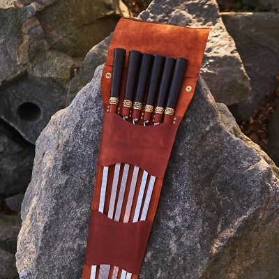Set of skewers "Author's" in leather case | Set of forged barbecue skewers | Sta - Image 1 of 4