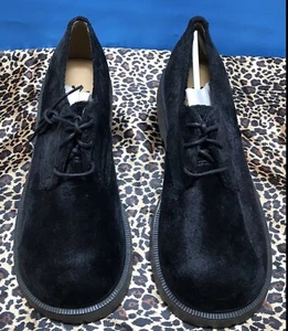 dELiA*s FAUX SUEDE BLACK OXFORD, LACE-UP, CHUNKY BASE, WM. SZ. 9, SWEET! - Picture 1 of 23